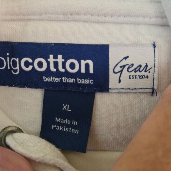 Big Cotton Syracuse Orange Vintage White Hoodie Sweatshirt Size XL - Picture 5 of 6